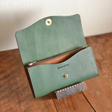 【差し色・糸色が選べる!】たっぷり入る!ロングウォレットtype201(アイビーグリーン)