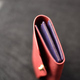 【差し色・糸色が選べる!】たっぷり入る!ロングウォレットtype201(ワインレッド)