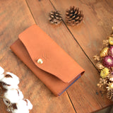 【差し色・糸色が選べる!】たっぷり入る!ロングウォレットtype201(キャメル)