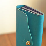 【差し色・糸色が選べる!】たっぷり入る!ロングウォレットtype201(セルリアンブルー)