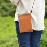 『開け閉めらくらく♪』バネ口金のスマホポシェット(姫路シュリンク・キャメル)