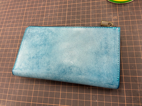 【アウトレット】スマートキーが入る小さい長財布 （ターコイズ3）