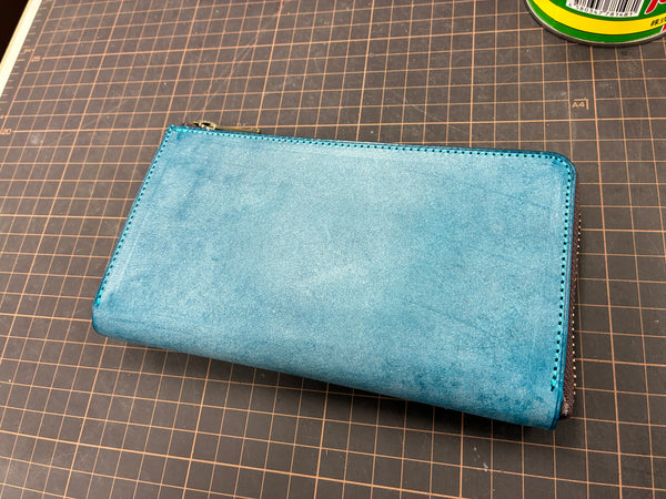 【アウトレット】スマートキーが入る小さい長財布 （ターコイズ3）