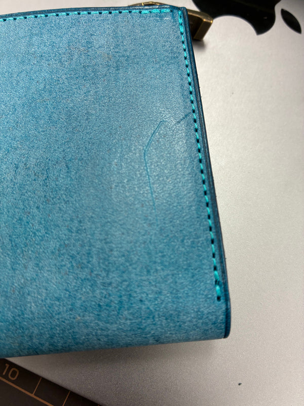 スマートキーが入る小さい長財布（ターコイズ）