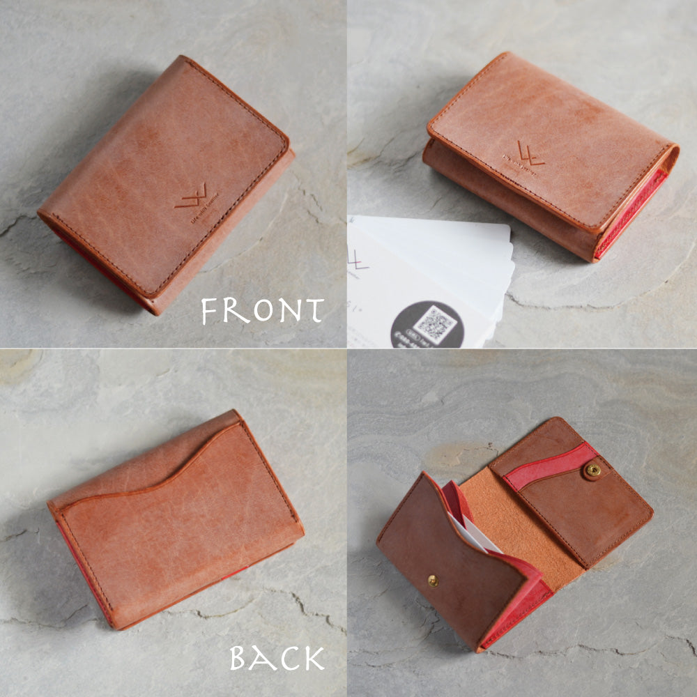 カードポケットいっぱい！大容量名刺入れ・カードケース｜牛ヌメ革製